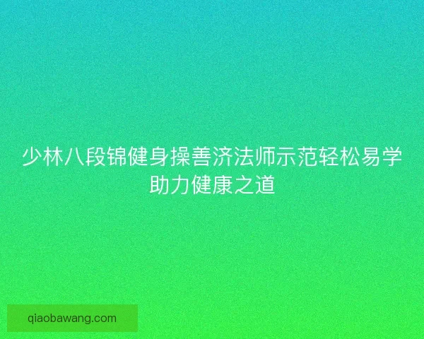 少林八段锦健身操善济法师示范轻松易学助力健康之道
